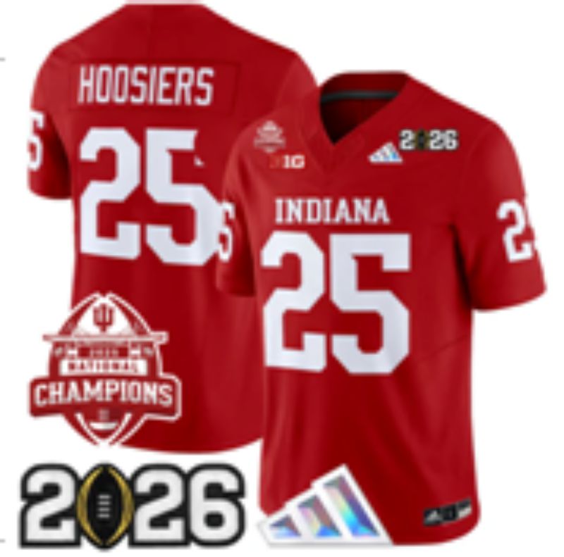 Men Ohio State Buckeyes #25 Hoosiers Red 3th generations Limited NCAA Jersey 012